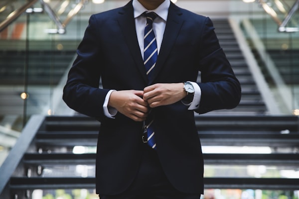 Consultant in business attire