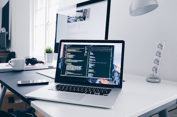 Developer writing code