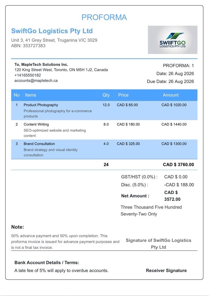 CAD-Proforma