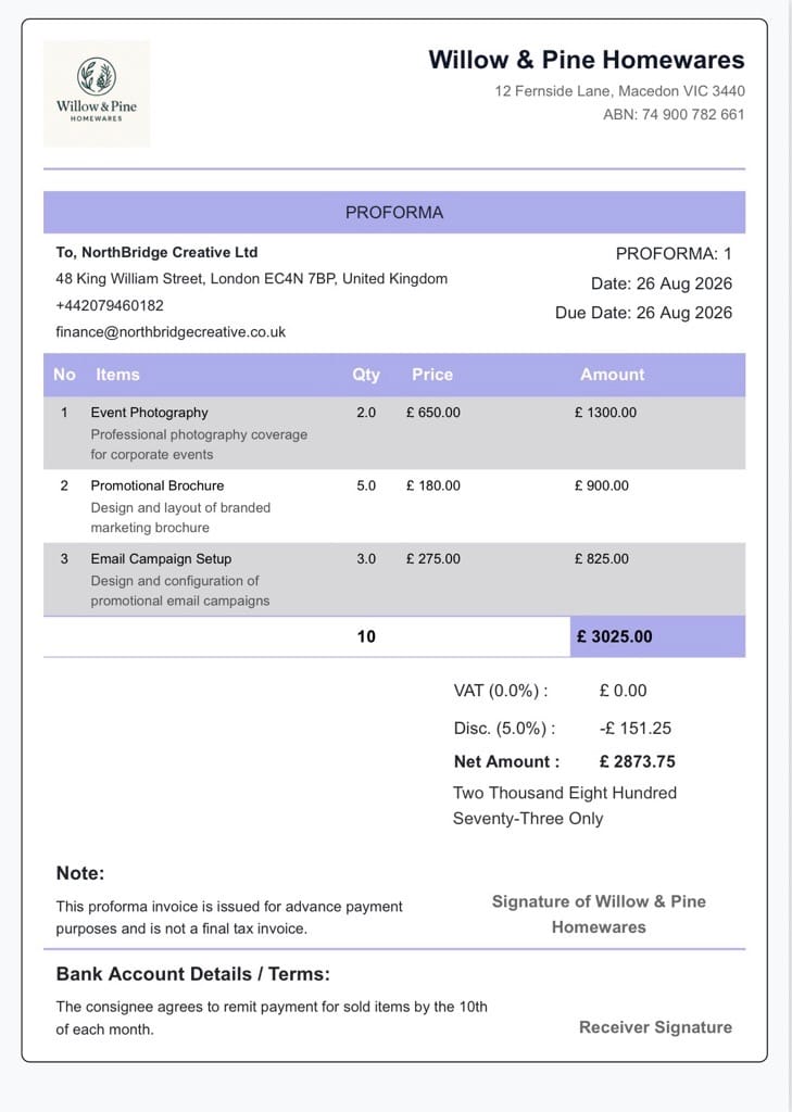 GBP-Proforma