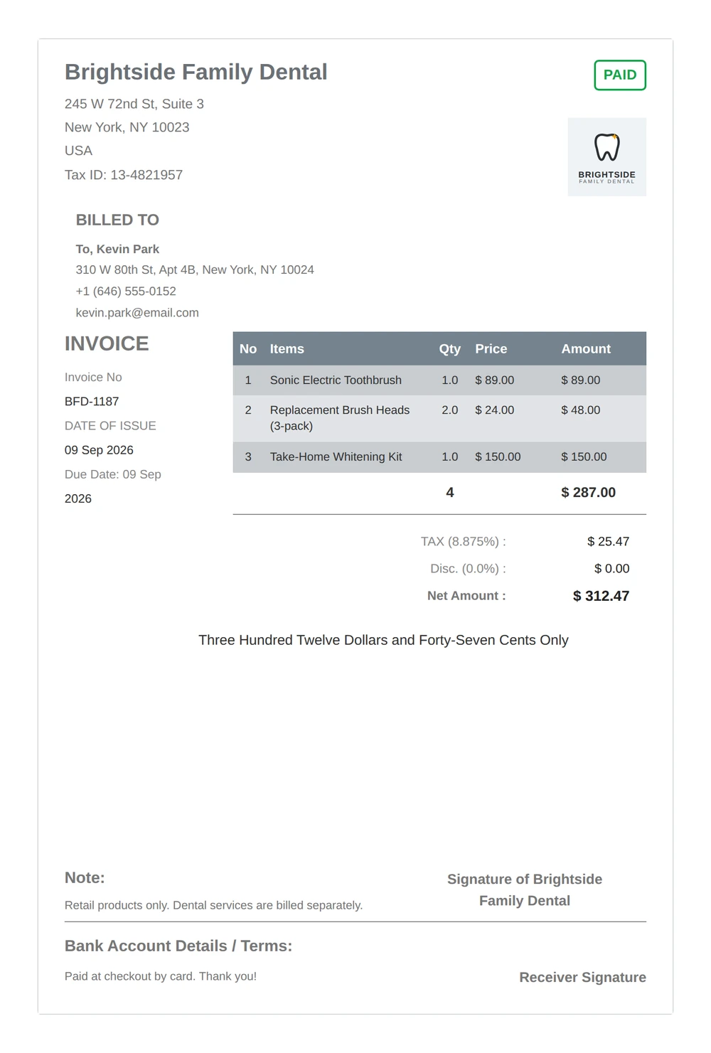 healthcare-services-retail-products-invoice