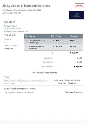 CNY - Self Employed Driver